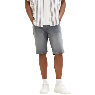 TOM TAILOR Herren Slim Fit Jeans Bermuda Shorts, Grau (10219 - Used Mid Stone Grey Denim), 28