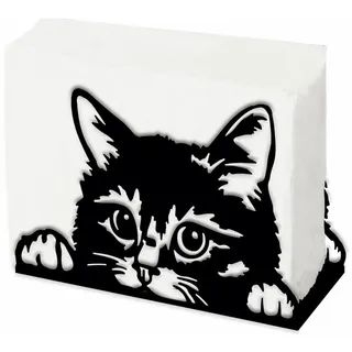 SUPERDANT Niedlicher Serviettenhalter Mit Katzenmotiv Serviettenständer Für Tische Metall Küche Serviettenspender Katzenmotiv Vintage Napkin Holder Für Den Tisch Zuhause Esszimmer