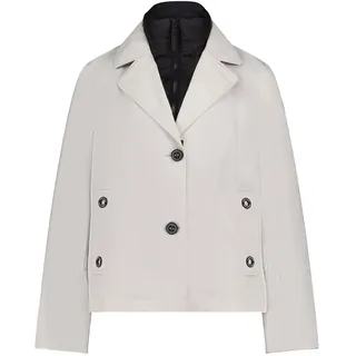 Sommerjacke AMBER & JUNE "Übergangsjacke mit abnehmbarem Westenteil", Damen, Gr. 38, beige (wind chime), Obermaterial: 100% Polyester PES., Jacken Sommerjacke