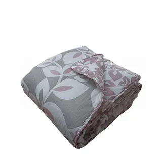 Catherine Lansfield Tagesdecke Inga Leaf 240x220 Rosa
