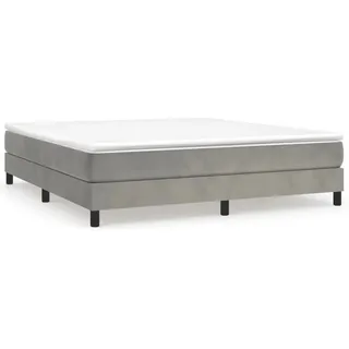 vidaXL Boxspringbett 180 x 200 cm hellgrau