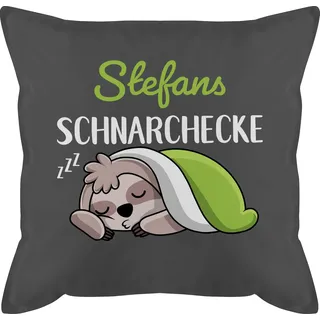Kissen 50x50 - Schnarchecke Faultier Geschenk I - 50 x 50 cm - Grau - Pillow snoring Corner Personalized Geschenke für schnarcher Schnarchen personalisierte Polster füllung schnarchkissen schnarch
