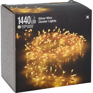 Silver Wire CLUSTER Lights - 1440 LED / 14,4m