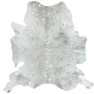 Kayoom Teppich »Fly 110« rechteckig 3 mm Höhe aus Rindsleder, stilvolle luxuriöse Akzente, Fußbodenheizung geeignet, grau