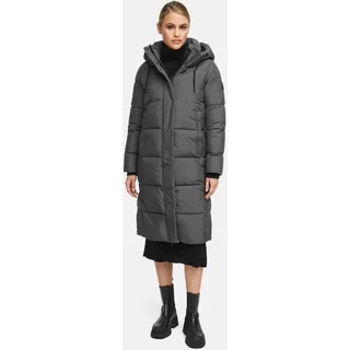 Winterjacke MARIKOO "Marikoo Chumanii Damen Herbst Winter Steppmantel Parka lang N057", Kinder, Gr. 6XL, grau (anthrazit), Obermaterial: 100% Polyester PES., Jacken Winterjacke