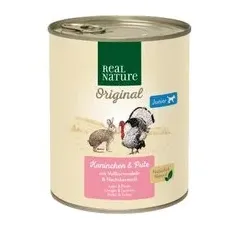 REAL NATURE Junior Wildkaninchen & Pute 6x800 g