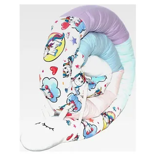 Bettschlange/Bettschnecke XXL (Motiv Einhorn 1) Länge 250cm - personalisierbar Seitenschläferkissen