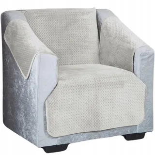 Spod Igły i Nitki Maya Samt Überwurf für Sessel 65x170 gesteppt - Beige