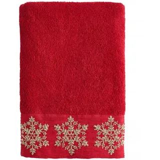 home&you Geschirrtuch Snowy Rot 70x130cm, Weihnachten Baumwolle Küchentücher, Weihnachtsdeko, Christmas , Textil , 70x130 cm , Heimtextilien, Geschirrtücher & Schürzen, Geschirrtücher