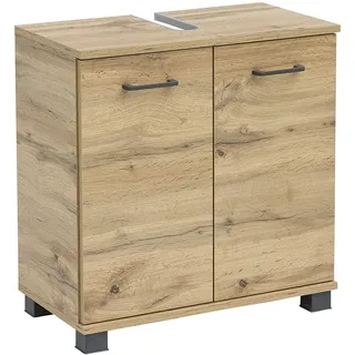 Schildmeyer Waschbeckenunterschrank Nora 59,8 x 63,4 x 32,6 cm Eiche Landhaus