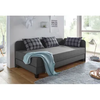 MAINTAL Gästebett Maintal mit Umbau und Bettkasten 90 x 200 cm grau