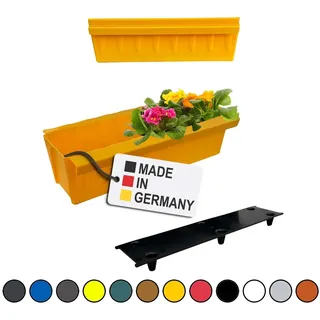 Paletten Blumenkasten 2er-Set Gelb Einsatz zum an- & Einhängen Pflanzkasten