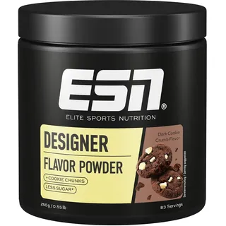 ESN Designer Flavor Powder, Dark Cookie Crumb, 250 g, Geschmackspulver zum Süßen, ohne viel Zucker und Kalorien - made in Germany