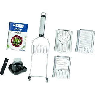 Genius Nicer Dicer Speed Gemüsereibe 7-tlg. Silber