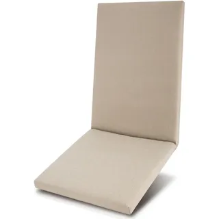 Beautissu Hochlehner Auflage 122 x 48 x 5,5 cm beige 1 St.