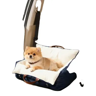 Hundesitz, 100% Baumwolle, 20 x 18 x 15 Zoll, Geeignet für kleine Hunderassen, Integrierter Sicherheitsgurt, Abnehmbarer und waschbarer Bezug