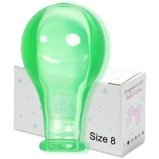 LittleForBig Erwachsene Extra große "Größe 8" Bonbon-Glanz farbenfrohe transparente Schnullernippel - Ersatz-Sauger in Übergröße Grün