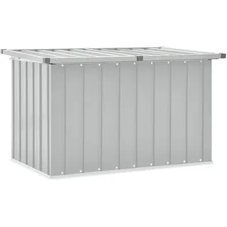 Gartenbox wasserdicht XXL Metall Gartenbox Auflagenbox Auflagenbox Kissenbox Werkzeugkasten Gerätebox Gartentruhe-Grau-109 x 67 x 65 cm