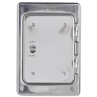 FIREFIX 2093/01 Kamintür Edelstahl V2A, Nennmaß: 140 x 200 mm - Außenmaß: 230 x 290 mm