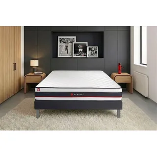 Matratzen- und Lattenrost-Set 140x190 cm - Form - Schwarz