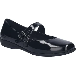 Ballerina JOSEF SEIBEL "Fenja 35, black-black", Damen, Gr. 41, schwarz (schwarz, schwarz), Obermaterial: 100% Rindsleder Leather cow., Schuhe Ballerina