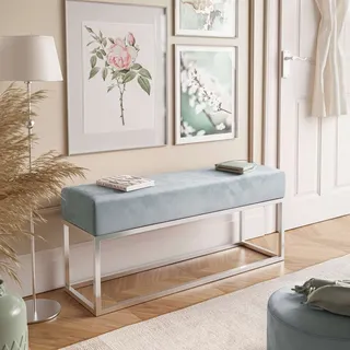 Polstersitzbank CANDY GLAMOUR II 80 cm French Velvet 679 - Grau