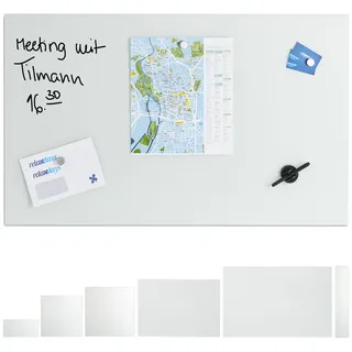 Relaxdays Glas-Magnetboard weiß