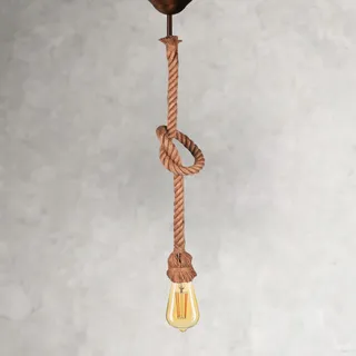 Handmade Cream Chandelier, 70 cm | 100% Rope Design, E27 Socket for Max 20W LED Bulb | Elegant Lighting for Modern Home Decor & Ambiance