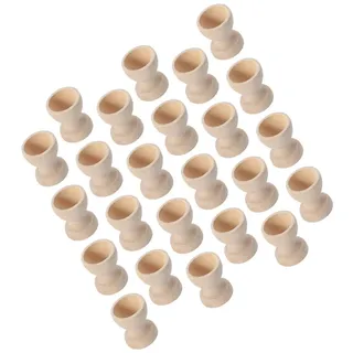 LIFKOME Hölzerne Eierbecher Zum Bemalen 24 Stück Ostern Kinder DIY Holz Eierhalter Set Für Weich- Und Hartgekochte Eier Wohnkultur Küchenzubehör