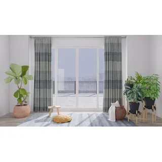 Homing Gardine Lennik (1 St), verdeckte Schlaufen, halbtransparent, Streifen, modern, Farbverlauf, Wohnzimmer, Schlafzimmer grau