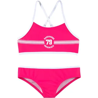 KangaROOS Bustier-Bikini »Sporty« mit sportlichem Frontdruck, pink,