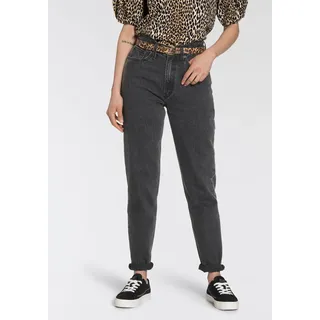 Mom-Jeans LEVI'S "80S MOM JEANS", Damen, Gr. 30, Länge 28, schwarz, Denim/Jeans, Obermaterial: 100% Baumwolle, straight fit lang, Jeans Mom-Jeans