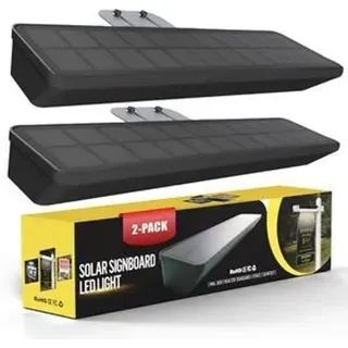 solarsys Solarleuchte Kunststoff 3,0 cm 2er Set schwarz/weiß