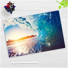 Bild Schreibtischunterlage für Kinder und Erwachsene Die perfekte Welle, aus hochwertigem Vinyl , 60 x 40 cm