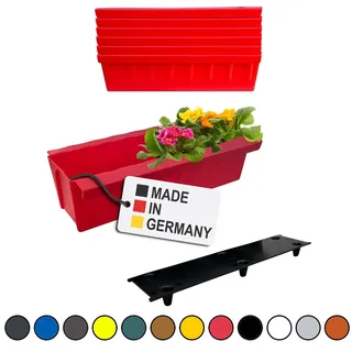 Paletten Blumenkasten 6er-Set Rot Einsatz zum an- & Einhängen Pflanzkasten