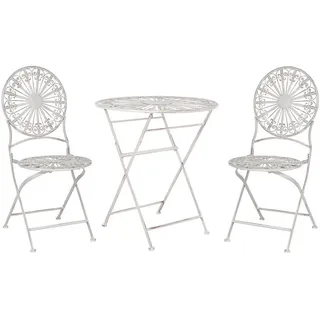 Beliani Bistro Set 2-tlg. Weiß
