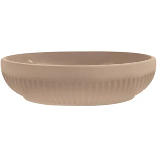 MSV - Gino Cappuccino Seifenschale - Originelles Keramikdesign für Bad und Dusche - Kompakte 12 x 9,4 x 2,5 cm - Elegantes Beige Finish - Langlebig und Funktional