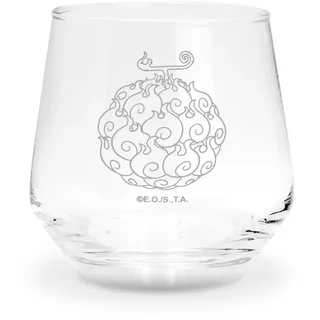 ABYstyle - ONE PIECE Flame-Flame Fruit Glas - Offizielles Produkt - Premium Glas - Fassungsvermögen 300 ml