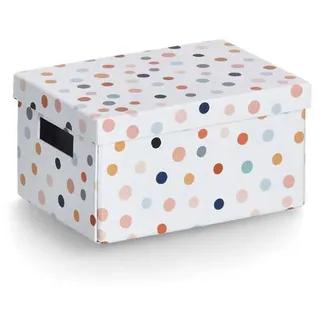 Zeller Aufbewahrungsbox Dots 25 x 18 x 13 cm 1-tlg. weiß