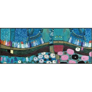 Wash+Dry Stadt in Blau 75x190 cm, innen und außen, waschbar