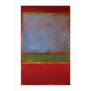 Buyartforless Mark Rothko 1951 Nr. 6 von Violet Green and Red, Kunstdruck-Poster, berühmtes Gemälde, abstrakter Expressionist, Grün, Violett, Rot, 91 x 61 cm