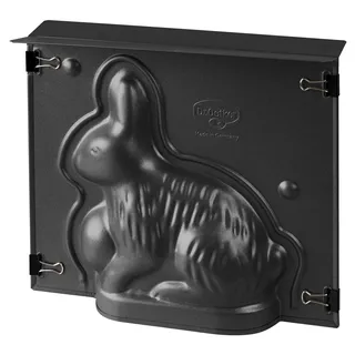 Dr. Oetker Vollbackform Hase – 3D Hasenbackform aus Stahlblech mit Antihaftbeschichtung, inkl. Verschlussklammern, Hitzebeständigkeit: +230 °C, Reinigung per Hand, Made in Germany