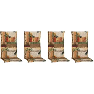Beo Sitzauflage Hochlehner Glasgow 4er-Set Beige-Natur