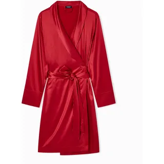 Emporio Armani Damen-Bademantel, Satin, Spitze, Rot, Größe L/XL, rot, L