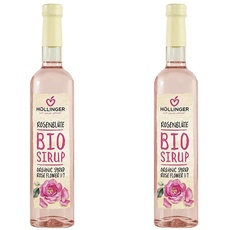 Höllinger Bio Rosenblütensirup, Blütenmischungen, 500 ml (Packung mit 2)