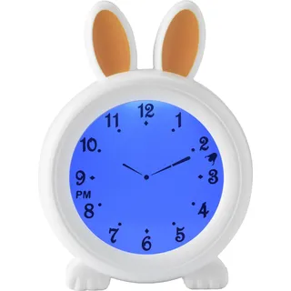 Alecto BC100BUNNY Nachtlicht mit Wecker, Schlaftrainer - Weiß