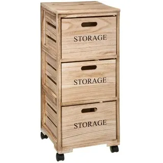 5five simply smart Regal auf Rädern Holz braun0 82x34x31,5cm Standregal Haushaltsregal Küchenregal