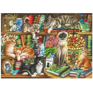 Gibsons Puzzle Katzen in Büchern 1000 Teile,