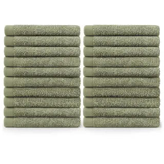 Blumtal Gästehandtuch 30 x 30 cm grün 24 St.