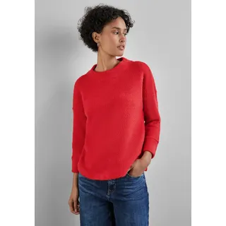 STREET ONE Damen Flauschiges Shirt,Mandarin Red,42